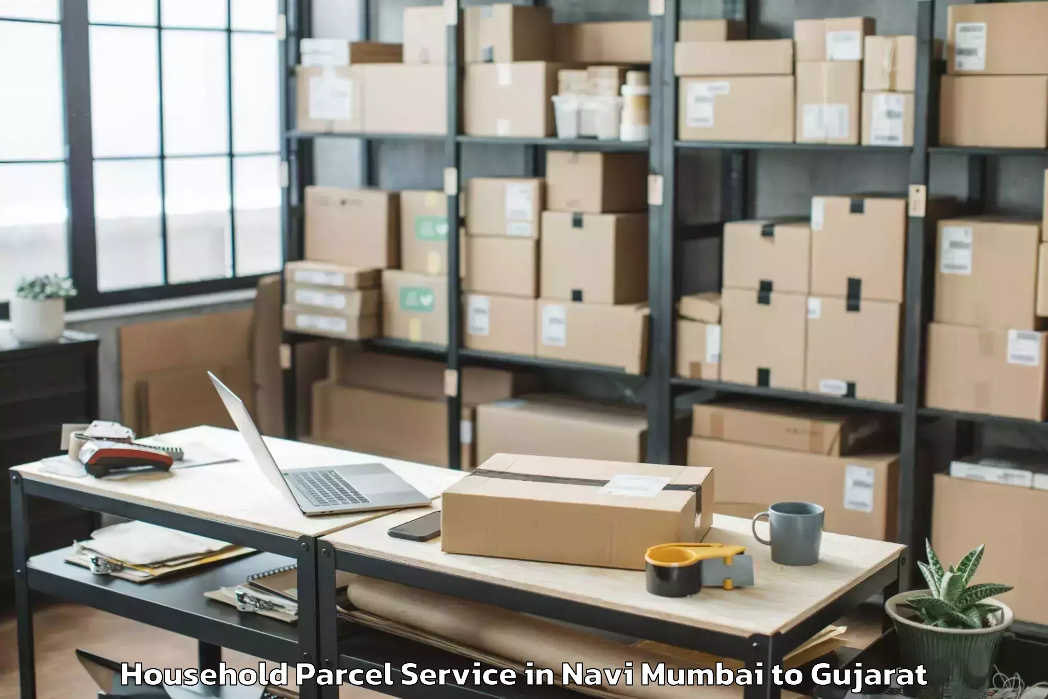 Book Navi Mumbai to Bhavnagar Airport Bhu Household Parcel Online